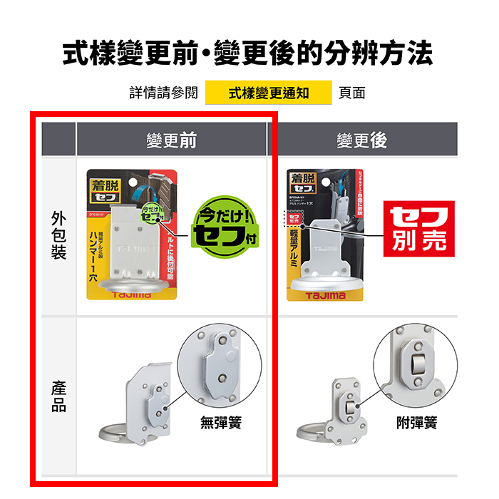 式樣變更前・變更後的分辨方法